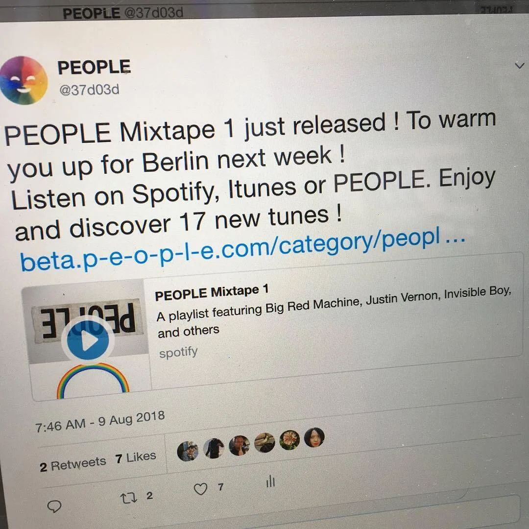 Instagram post announcing the PEOPLE mixtape
